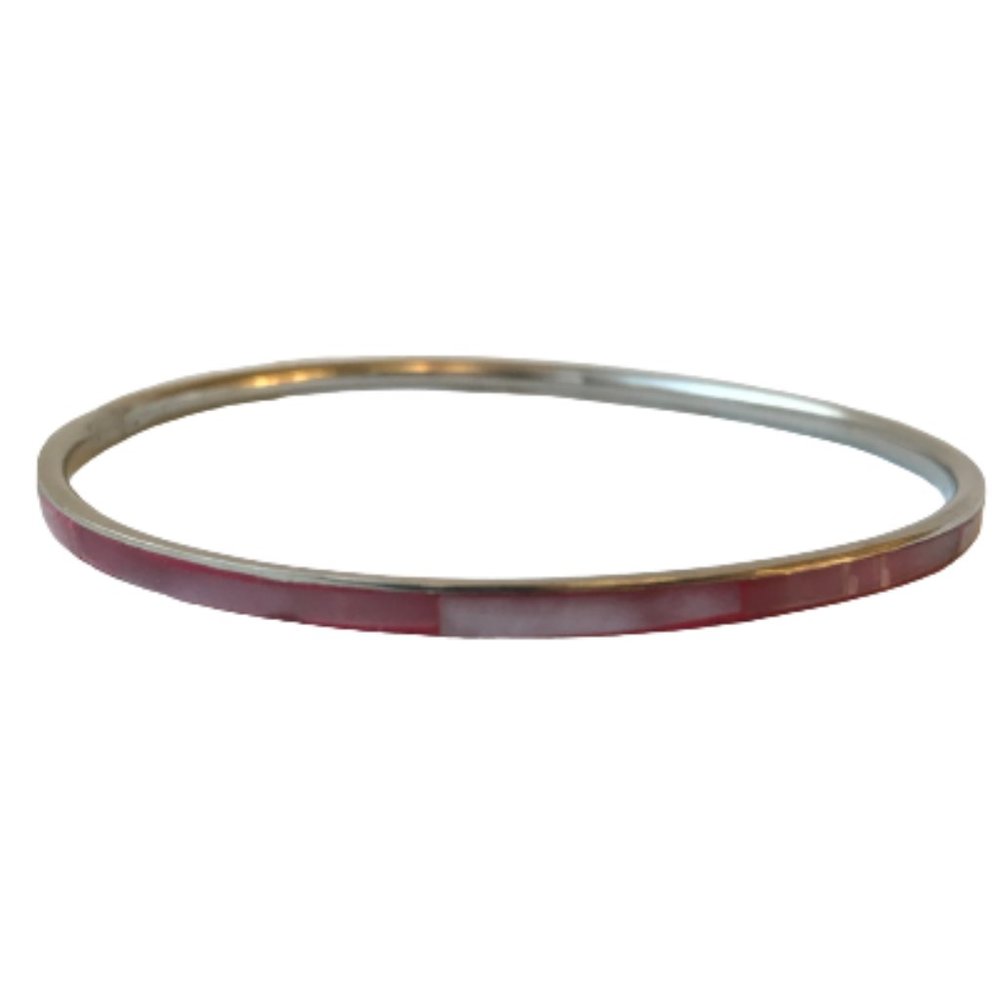 Vintage Shell Inlay Silver Boho Bangle Bracelets - Picture 11 of 16